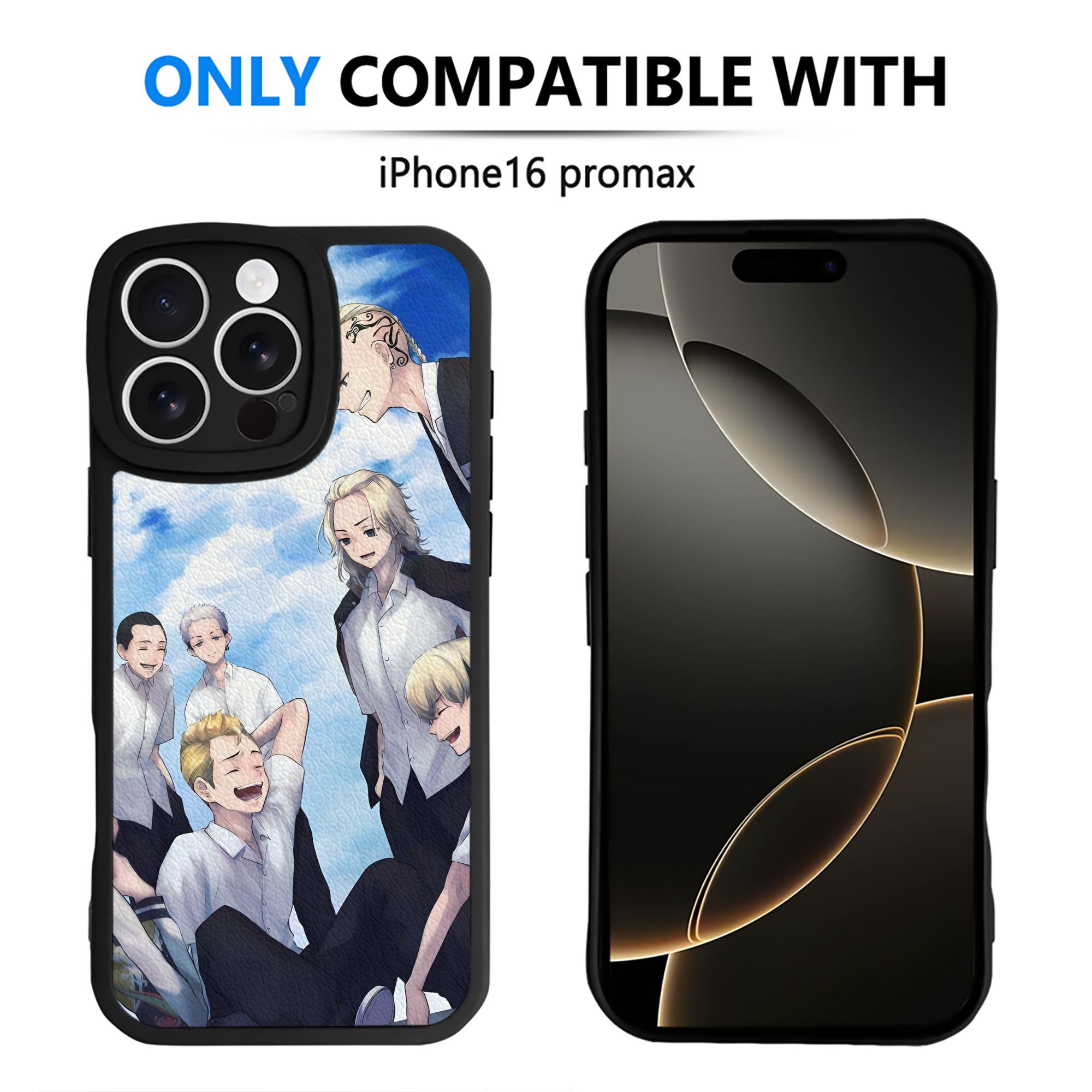 （画像用） 東京リベンジャーズ Tokyo Revengers 【iPhone 16シリーズ対応】シリコンスマホケース（レザー調） 材質：シリコン